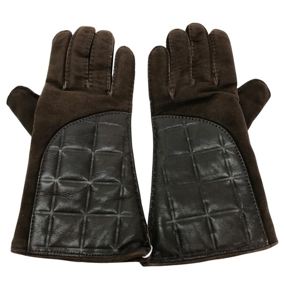 Chanel Chocolate bar Brown Cashmere gloves - Picture 1 of 9